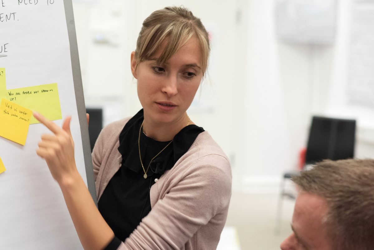 Lili David facilitating with visual tools